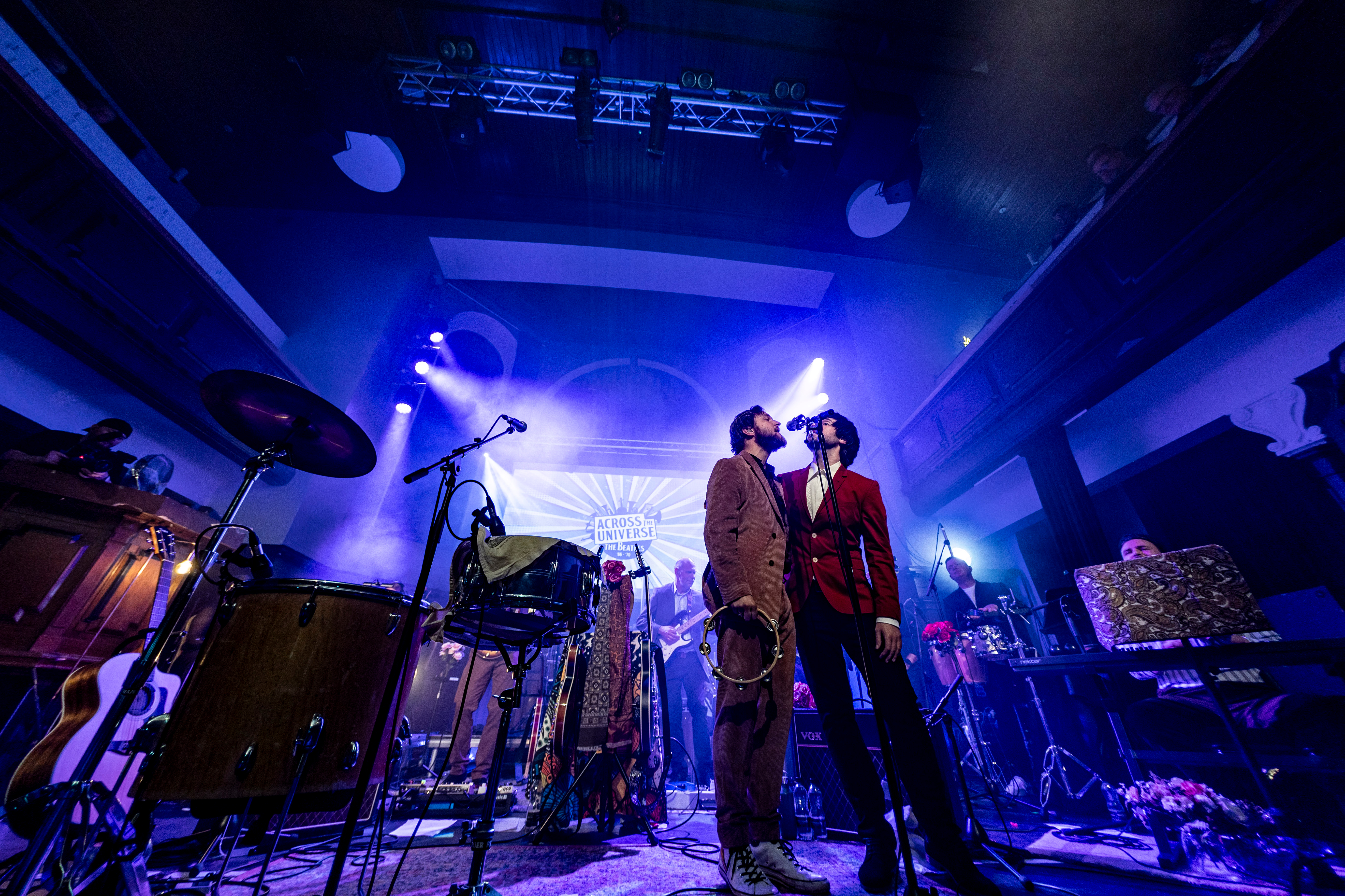 Across The Universe: The Beatles '66-'70 promotional image with band and orchestra at Victoria Theatre Halifax