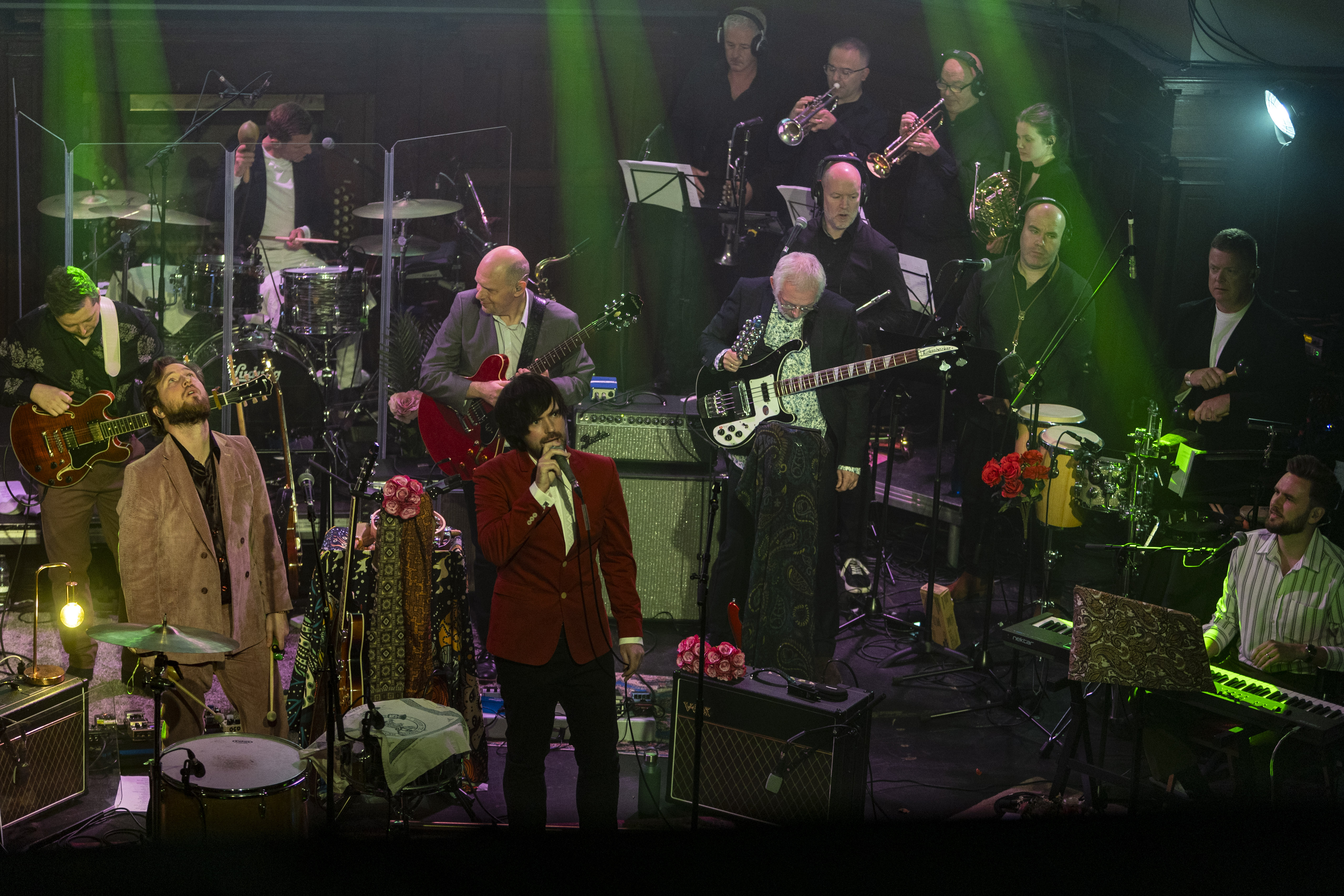 Across The Universe: The Beatles '66-'70 promotional image with band and orchestra at Victoria Theatre Halifax