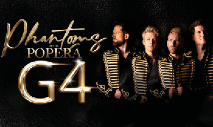 The 4 members of G4 Duncan Sandilands, Jonathan Ansell, Michael Conway and Mike Christie who are appearing at The Victoria Theatre Halifax